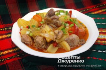Фото рецепта рагу з індички