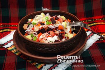 Винегрет с квашеной капустой