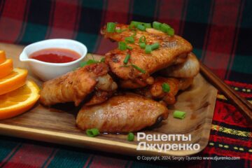 Маринованные крылышки с апельсином и имбирем