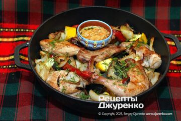 Запеченная курица с цукини в духовке