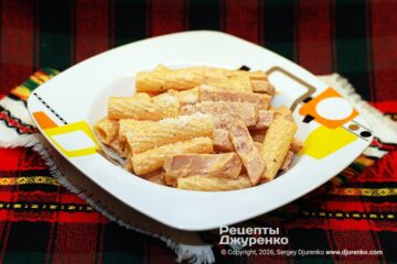 Тортильони с ветчиной в остро-сливочном соусе