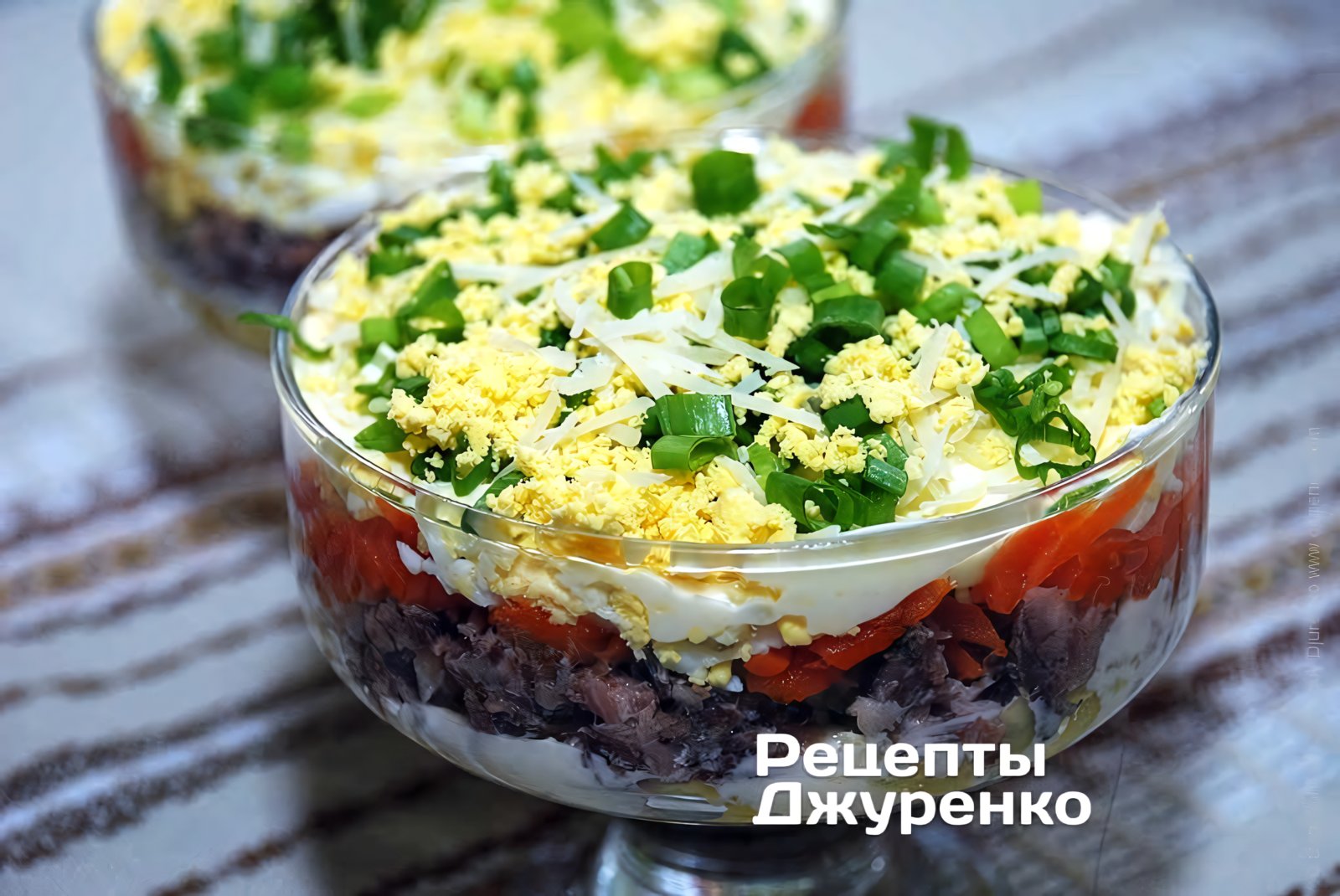 Рыбный слоеный салат с сардинами - пошаговый рецепт Сергея Джуренко